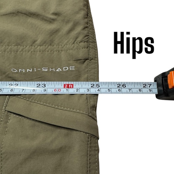 Columbia PFG Omni Shade Convertible length Hiking/fishing Pants Olive Womens 20 - Picture 10 of 13